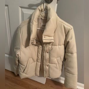 Abercrombie & Fitch faux leather puffer